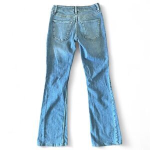 Free People We The Free Carmen Flare Jeans Light Wash Distressed Denim Size 26"